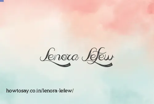 Lenora Lefew