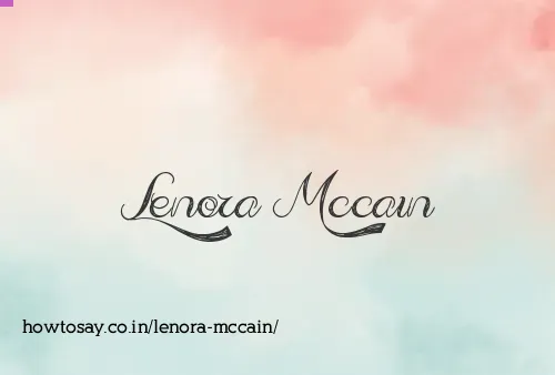 Lenora Mccain