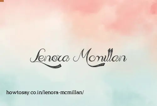Lenora Mcmillan