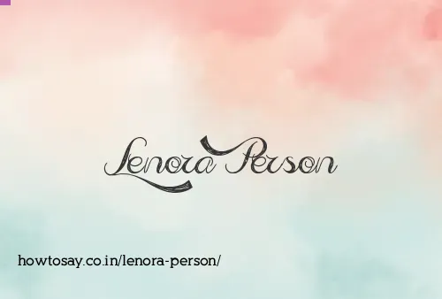 Lenora Person