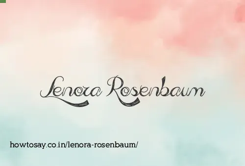 Lenora Rosenbaum