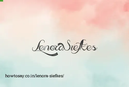 Lenora Siefkes