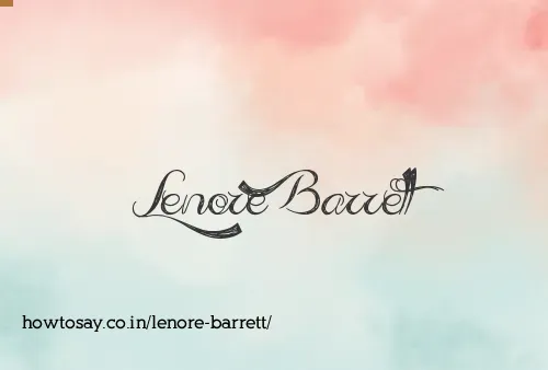 Lenore Barrett