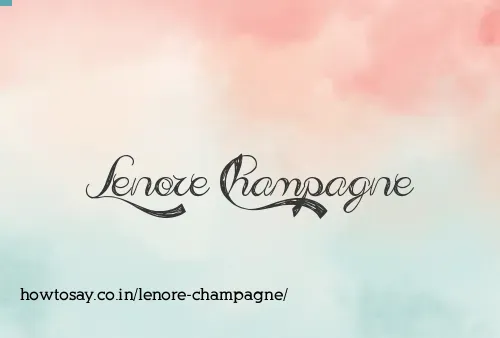 Lenore Champagne