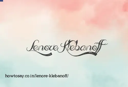 Lenore Klebanoff