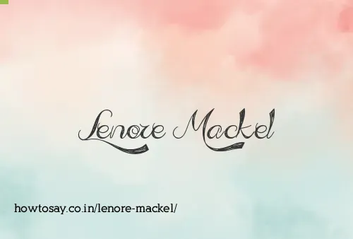 Lenore Mackel