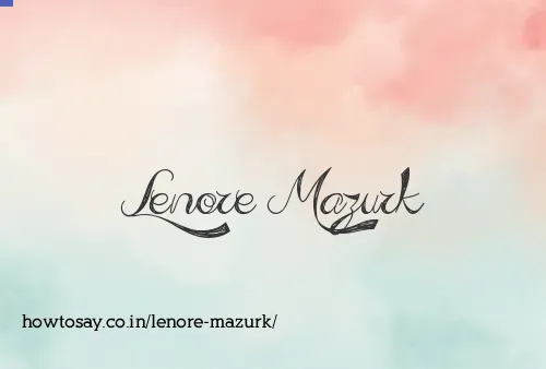 Lenore Mazurk