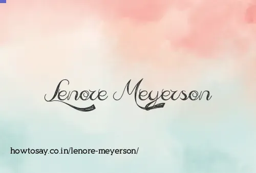 Lenore Meyerson