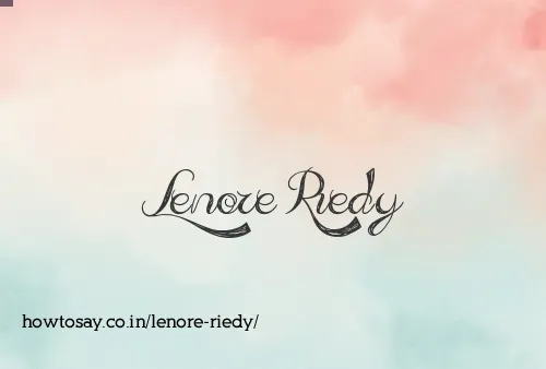 Lenore Riedy
