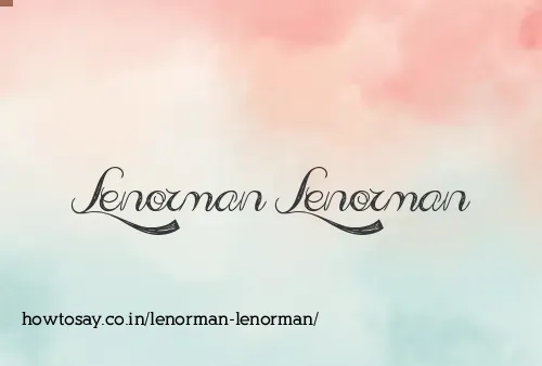 Lenorman Lenorman