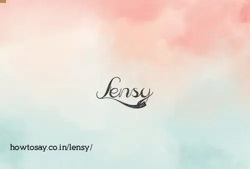 Lensy