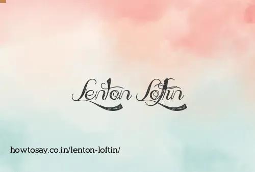 Lenton Loftin
