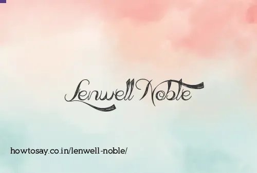 Lenwell Noble