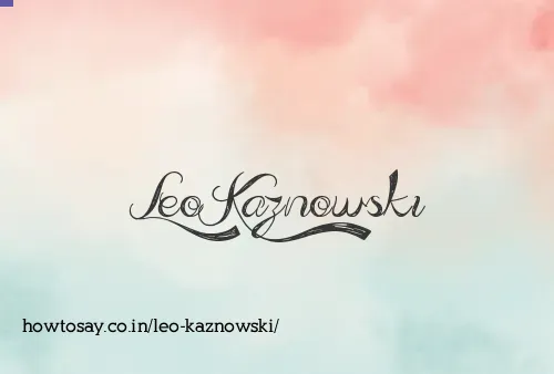 Leo Kaznowski