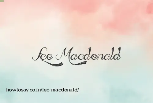 Leo Macdonald