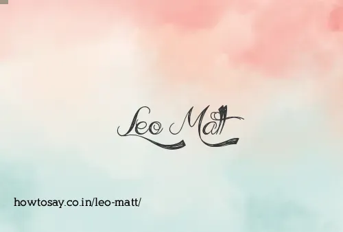 Leo Matt