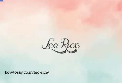 Leo Rice