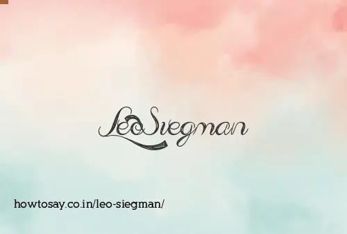 Leo Siegman