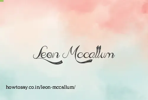 Leon Mccallum