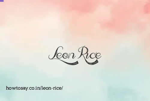 Leon Rice