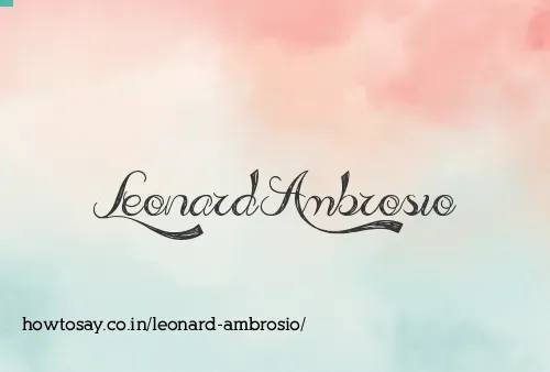 Leonard Ambrosio