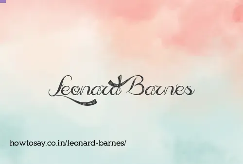 Leonard Barnes