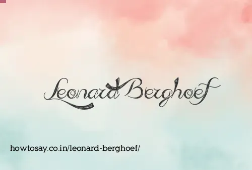 Leonard Berghoef