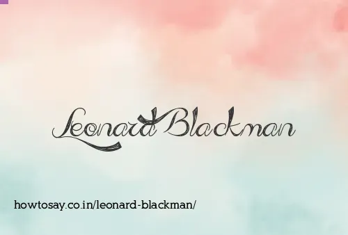 Leonard Blackman