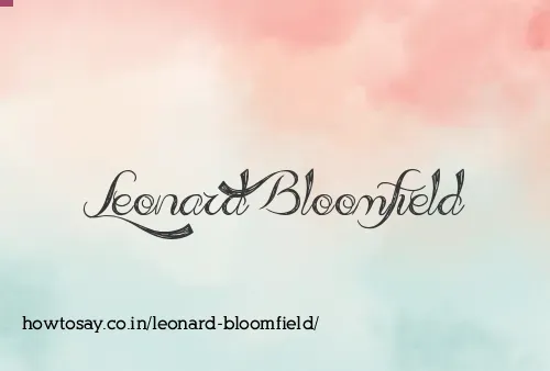 Leonard Bloomfield