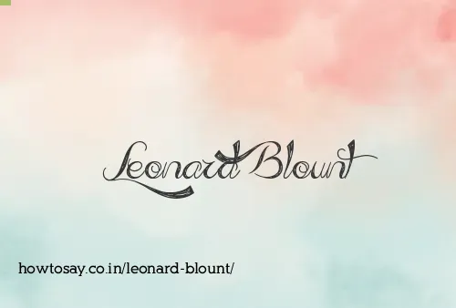 Leonard Blount