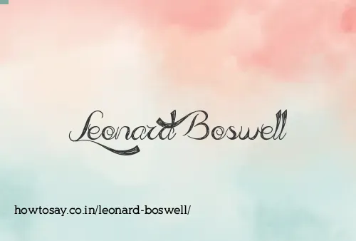 Leonard Boswell
