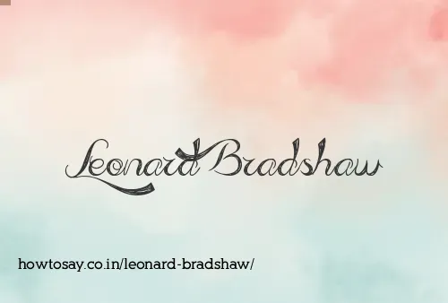 Leonard Bradshaw