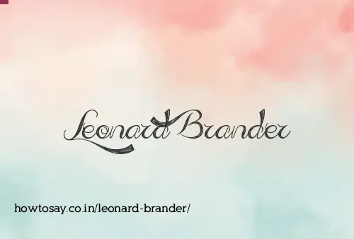 Leonard Brander