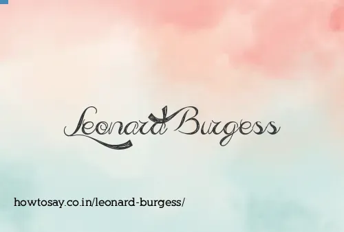 Leonard Burgess