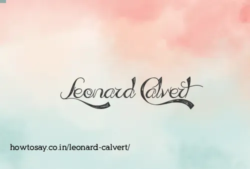 Leonard Calvert