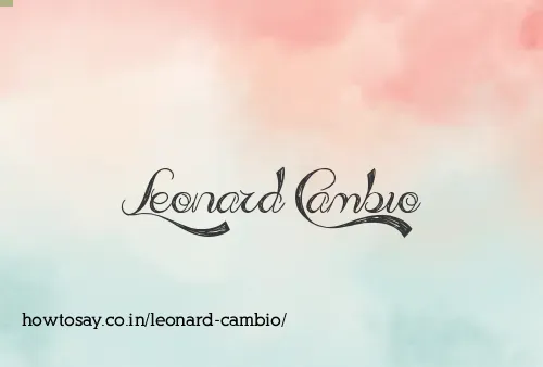 Leonard Cambio
