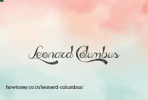 Leonard Columbus