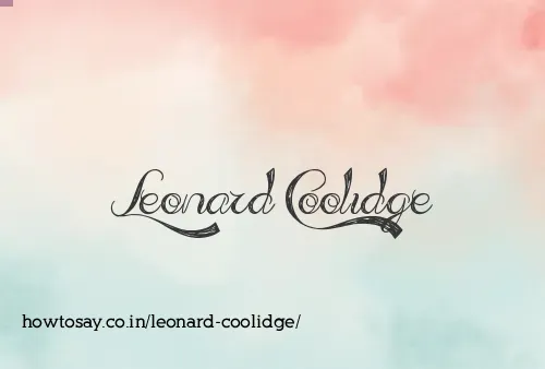 Leonard Coolidge