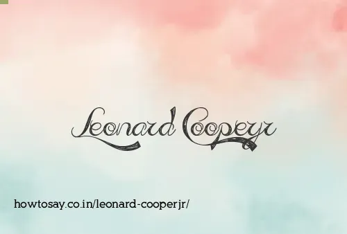 Leonard Cooperjr