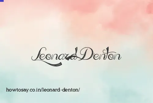 Leonard Denton