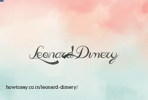 Leonard Dimery