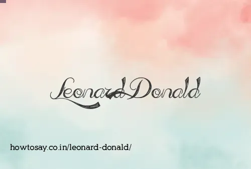 Leonard Donald