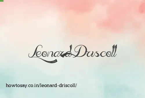 Leonard Driscoll