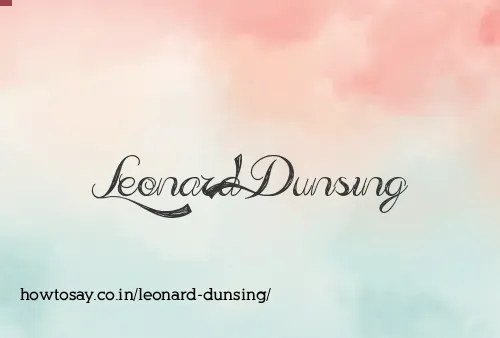 Leonard Dunsing