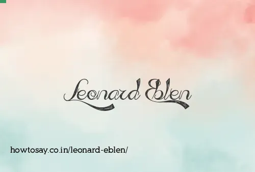 Leonard Eblen