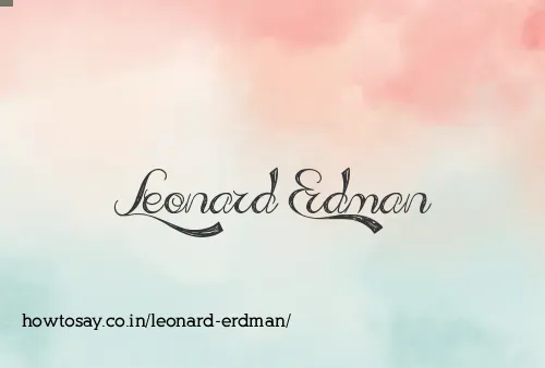 Leonard Erdman
