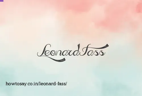 Leonard Fass