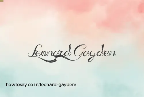 Leonard Gayden