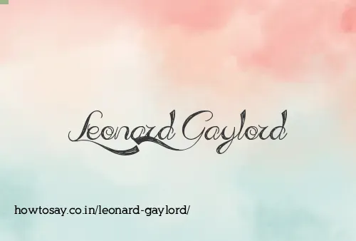 Leonard Gaylord