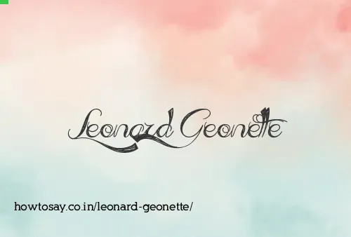 Leonard Geonette